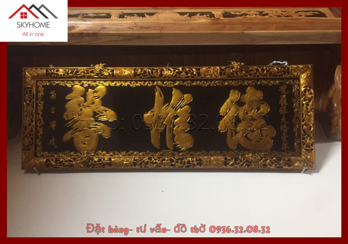 Hoành phi phòng thờ chữ Phúc duy hình